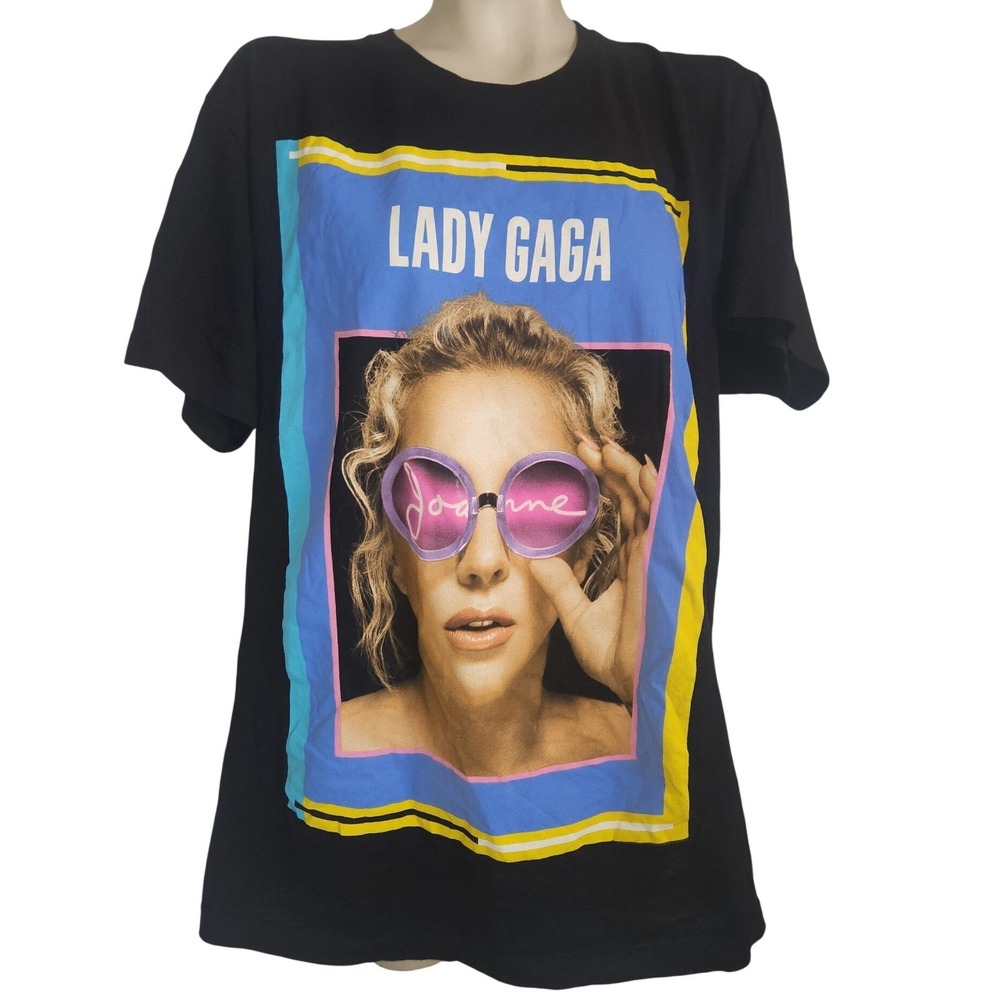 Lady Gaga Joanne World Tour 2017 Graphic T-Shirt Black L Concert Tee
Retro music